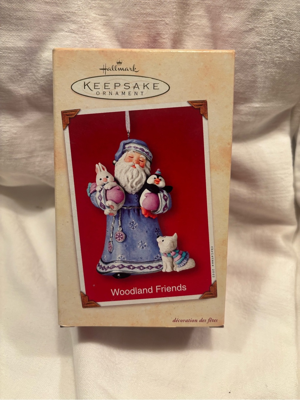 Hallmark Woodland Friends Blue Santa with Animals Ornament